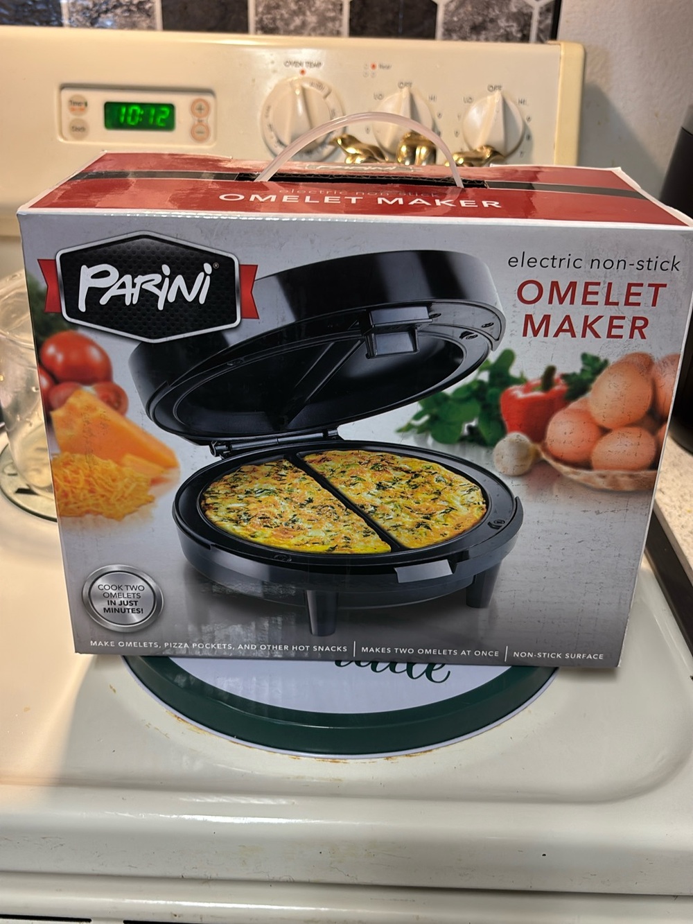Parini Electric Non-Stick Omelet Maker – Black